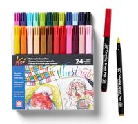 Sakura XBR-24SA 24-Piece Koi Assorted Coloring Brush Pen Set by Sakura