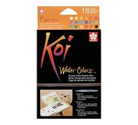 SAKURA XNCW-18N, Lot de 18 aquarelles assorties avec pinceau