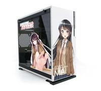 Sakurajima Mai Autocollants pour boîtier PC, autocollants imperméables et amovibles personnalisés pour châssis, autocollants pour hôtes d'ordinateur, décoration