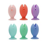 Sakuras Couvercle de brosse à dents en forme de poisson debout | Support de brosse à dents debout | Support de brosse à dents sur pied, support inférieur en diatomite absorbant l'humidité pour fixer