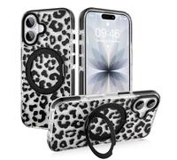 SAKUULO Coque magnétique pour iPhone 17 (6,1") - avec anneau torique magnétique invisible, coque de téléphone transparente, protection antichoc de qualité militaire contre les chutes | Design élégant