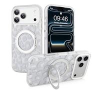 SAKUULO Coque magnétique pour iPhone 17 Pro Max (6,9") - avec anneau torique magnétique invisible, protection antichoc de qualité militaire contre les chutes, motif élégant imprimé léopard gris