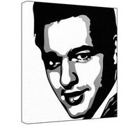 Sal Mineo Peinture acrylique sur toile encadree profonde (60 x 50 x 1,8 cm) 3 couleurs Noir/gris/blanc