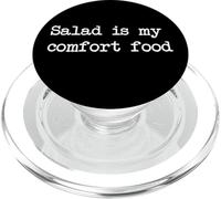 Salad is my comfort food Funny Salades Minimalist Typewriting PopSockets PopGrip pour MagSafe