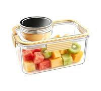 Salad Jar | Airtight Food Storage Container with Seasoning Boxes | Portable Leak Resistant Lunch Cup Organizer | Durable Fresh Keeping Meal Prep Container | Healthy Snack Storage Solution for Vegetari