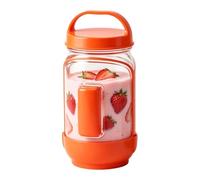 Salad Jar | PP Material 10.3x23.4x10.5cm Portable Leakproof Lunch Container With Separate Sauce Compartment Fork Handle Base Design | Meal Prep Fruit Cup Travel Office Outdoor Use Storage Set