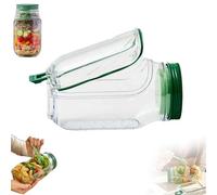 Salad Pod,salade Pod Starter Set,Vertical Layering Salad Pod Built-in Bowl Design,Leak Proof Sauce Dressing Case, Separate Compartments Salads Cups Jars, Salad Container for Lunch (1PCS)