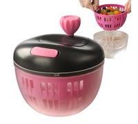 Salad Spinner and Washer, Multifunctional Food Strainer Bowl, Dryer, 14.5x13.2cm, with Colander and Shredder, Stable Vegetable Prep Tool, for Kitchen, Home, Travel, Picnic Cooking Convenience