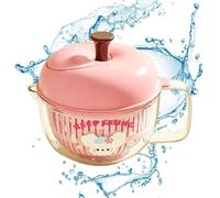 Salad Spinner - Hand Crank, 21cm, Compact, Durable, For Berries, Vegetables