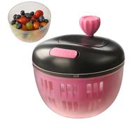 Salad Spinner, Vegetable Washer, Food Strainer, 5.71x5.2 Inches, Washer and Dryer Colander Bowl with Shredder for Kitchen Draining Prep Cooking Travel Home Picnic Use