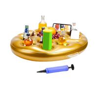 Salade de boissons flottante - Poutre de fruits - Support de boisson de piscine de 71,9 cm - 9 fentes - Porte-gobelet gonflable - 280 g - Avec pompe - Pour fêtes d'été de piscine