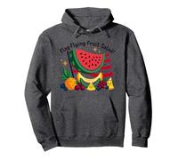Salade de Fruits Volants Drapeau Sweat à Capuche, Unisexe pour Adultes, Chiné Foncé, XL