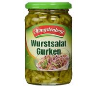 Salade de saucisses aux cornichons Hengstenberg fines lamelles de cornichons en bocal 370ml