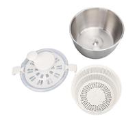 Salade en acier inoxydable Salade, laveuse de légumes de fruits 5 litres à grande capacité multi-fonctions Spinner de laitue avec conception de manivelle à la main idéale pour la