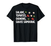 Salade Tomate Oignon Kebab 2 Humour Cuisine Chef Cadeau T-Shirt