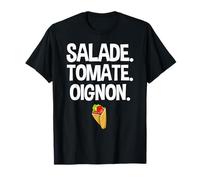 Salade Tomate Oignon Kebab Oui Chef Humour T-Shirt