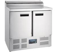 Comptoir inox réfrigéré de préparation 254 Litres, 5 x GN 1/6 (P)150 mm, 155 W, 220 V - MONO