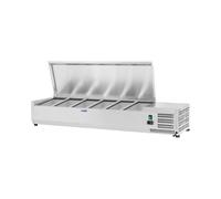 Royal Catering Saladette À Poser Table Comptoir Réfrigéré RCKV-140/39-S5 (Volume Total De 50 Litres, 5 Récipients Gn 1/3, Thermostat Automatique)