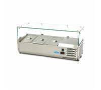 Saladette à poser refrigérée avec vitre / 95 cm / GN 1/3