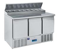 Saladette Avec 3 Portes GN 1/1, 8X GN 1/6 H 150 mm, 0°/+8°C - Mastro