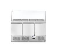 Saladette avec vitrine réfrigérée en verre Arktic