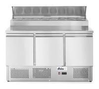 Saladette avec vitrine réfrigérée GN surélevée Hendi 1