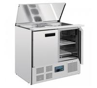Saladette inox réfrigérée 240 Litres, 2 x GN 1/1 (P)200 mm, 340 W, 220 V - MONO