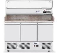 Saladette pizza 3 portes avec vitrine réfrigérée 380+40L Arktic Hendi 1