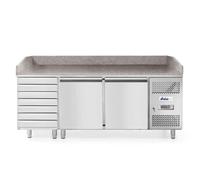 Saladette pizza avec 2 portes et 7 tiroirs Arktic