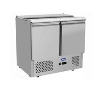 Saladette Pizza Réfrigérée - 2 Bacs GN 1/1 et 3 Bacs GN 1/6 - Atosa - R600aAcier inoxydable2 Portes900Pleine