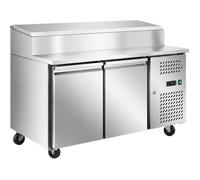Saladette réfrigérée - 2 portes 1510 mm - 390 L - GN 1/3 plan inox - Tropicalisée +2/+8°C
