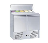 Saladette réfrigérée 2 portes GN 1/1 - top à ingrédients GN 1/6 - 240L - inox - R600a