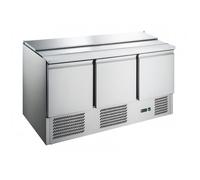 Saladette Réfrigérée 3 Portes 368 L - Plan de Travail Polyéthylène - GN 1/1 - Tropicalisée R290