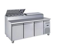 Saladette réfrigérée 3 portes - PESAGE MB - SH3000/700 - Groupe logé latéral tropicalisé - 417 L - R290