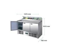 Saladette Réfrigérée 390 L 3 Portes 8 x GN 1/4