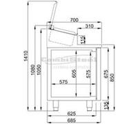 Saladette réfrigérée 7 GN 1/3 2 portes Combisteel 1 G