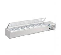 Saladette réfrigérée 8 x GN 1/4 (P)100 mm à poser avec couvercle 120 W 220 V - MONO