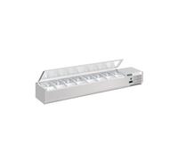 Saladette réfrigérée 8 x GN 1/4 (P)100 mm, à poser avec couvercle, 120 W, 220 V - MONO