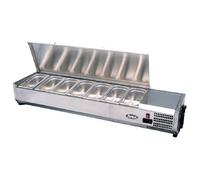 Saladette Réfrigérée à Poser Couvercle Inox Bacs GN 1/3 1200 à 2000 mm