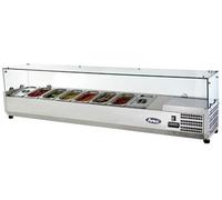 Saladette Réfrigérée à Poser Couvercle Vitré Bacs GN 1/3 1200 à 2000 mm Atosa G