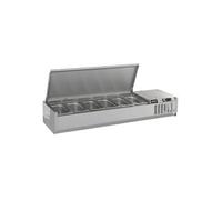 Saladette Réfrigérée à Poser Pour Pizza Couvercle Inox Bacs GN 1/4
