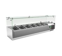 Saladette réfrigérée à poser sur table ou comptoir - 6 bacs GN 1/4 - Vitrine à ingrédients
