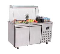 Saladette réfrigérée avec verre - 2 portes - Combisteel