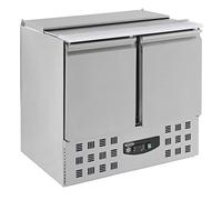 Saladette réfrigérée compacte 230 litres - 2 portes - Combisteel - R600aRvs Aisi 2012 PortesPleine
