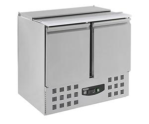 Saladette réfrigérée compacte 230 litres - 2 portes - Combisteel - R600aRvs Aisi 2012 PortesPleine