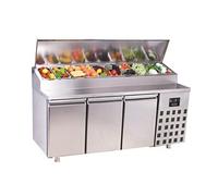 Saladette réfrigérée compacte 3 portes 10 x GN 1/3