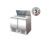 Saladette Réfrigérée Positive 257 L - 2 Portes - Avec Groupe Logé - Nosem - R600a - Acier inoxydable2Pleine 900x700x880mm NC