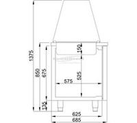 Saladette réfrigérée vitrée 4 GN 1/1 3 portes