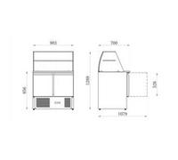 Saladette Réfrigérée Vitrée Série Star 2 ou 3 Portes AFI Collin Lucy