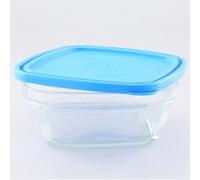 Saladier - 20cm - Verre trempé - Transparent - Couvercle hermétique